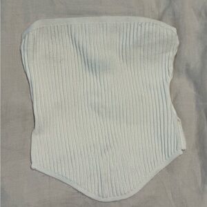 White Fox Boutique White Ribbed Crop Top